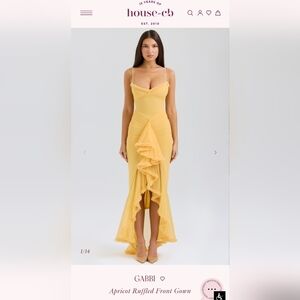 House of CB Gabbi Dress Apricot Ruffled Dress